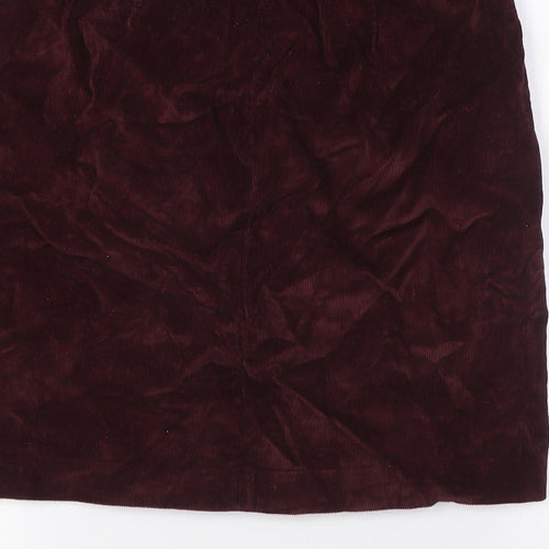 Banana Republic Womens Purple Herringbone Cotton A-Line Skirt Size 4 Hook & Eye