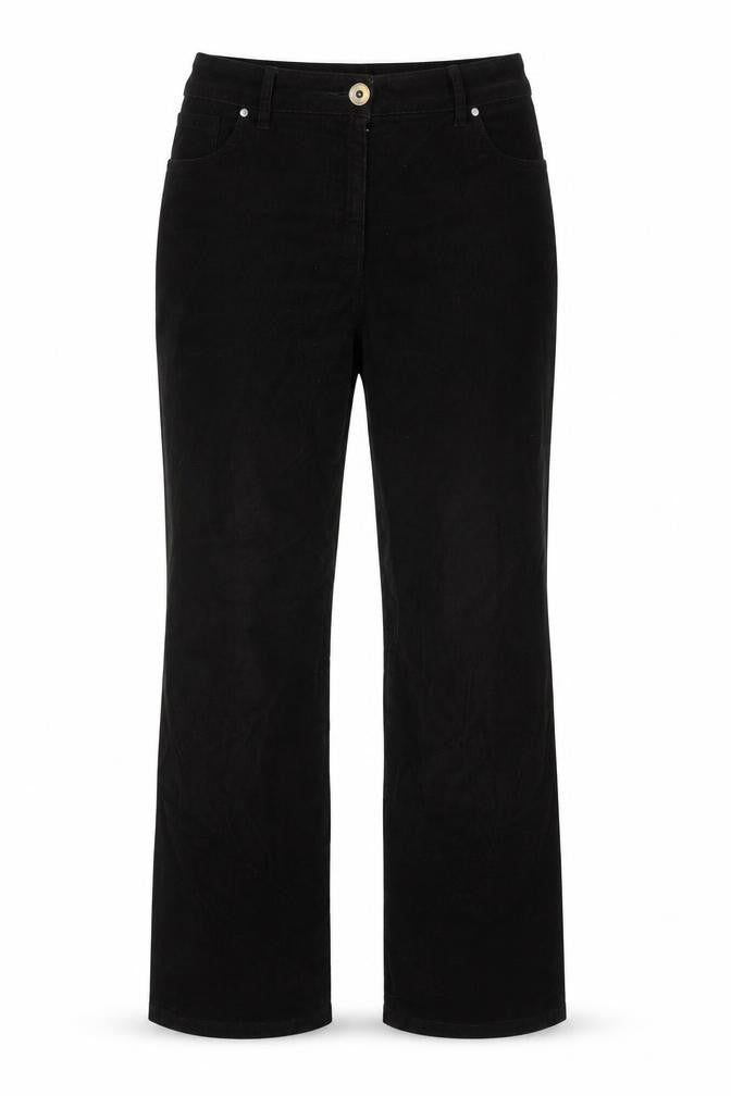 Marks and Spencer Womens Black Cotton Snow Pants Trousers Size 14 L28 in Regular Button