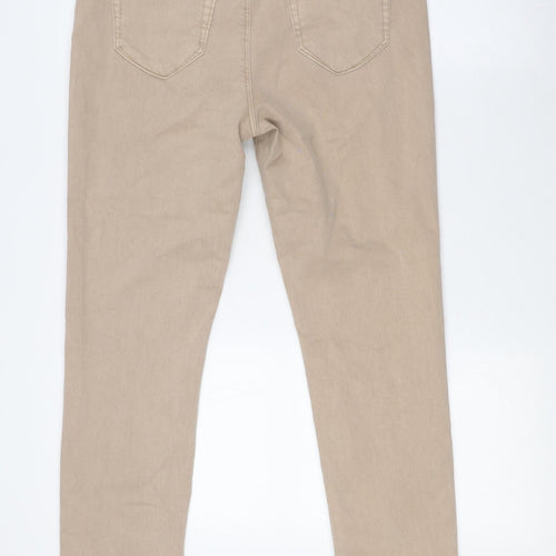 C&A Womens Beige Cotton Straight Jeans Size 10 L30 in Regular Button