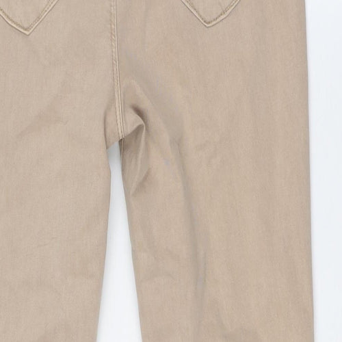 C&A Womens Beige Cotton Straight Jeans Size 10 L30 in Regular Button