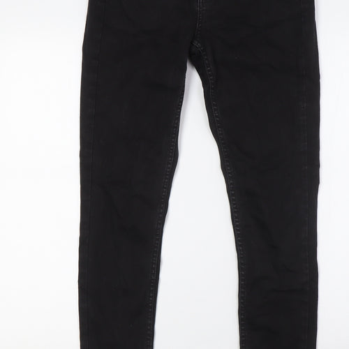 Oasis Womens Black Cotton Skinny Jeans Size 10 L29 in Slim Button