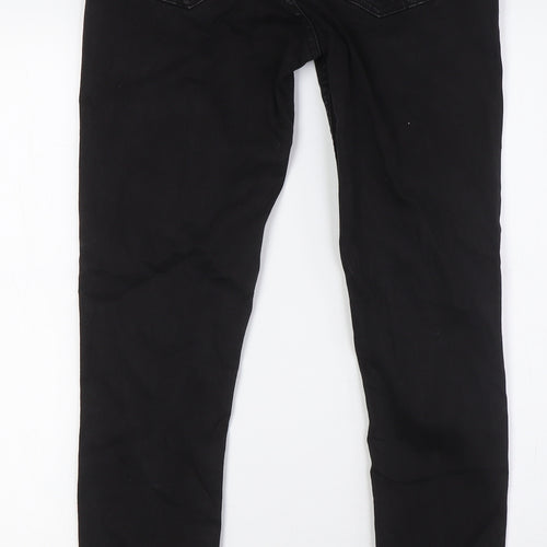 Oasis Womens Black Cotton Skinny Jeans Size 10 L29 in Slim Button
