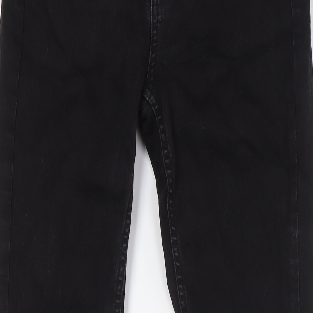 Oasis Womens Black Cotton Skinny Jeans Size 10 L29 in Slim Button