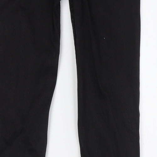 Oasis Womens Black Cotton Skinny Jeans Size 10 L29 in Slim Button