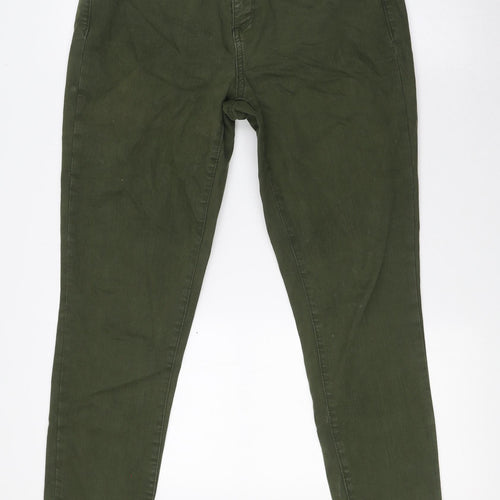Gap Womens Green Herringbone Cotton Skinny Jeans Size 30 in L30 in Slim Button