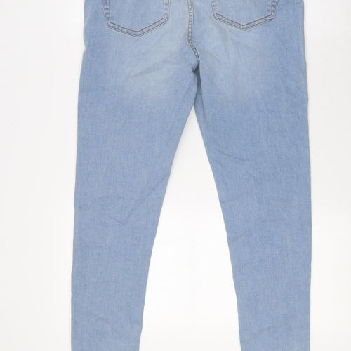 Denim Co Womens Blue Cotton Skinny Jeans Size 16 L28 in Regular Button