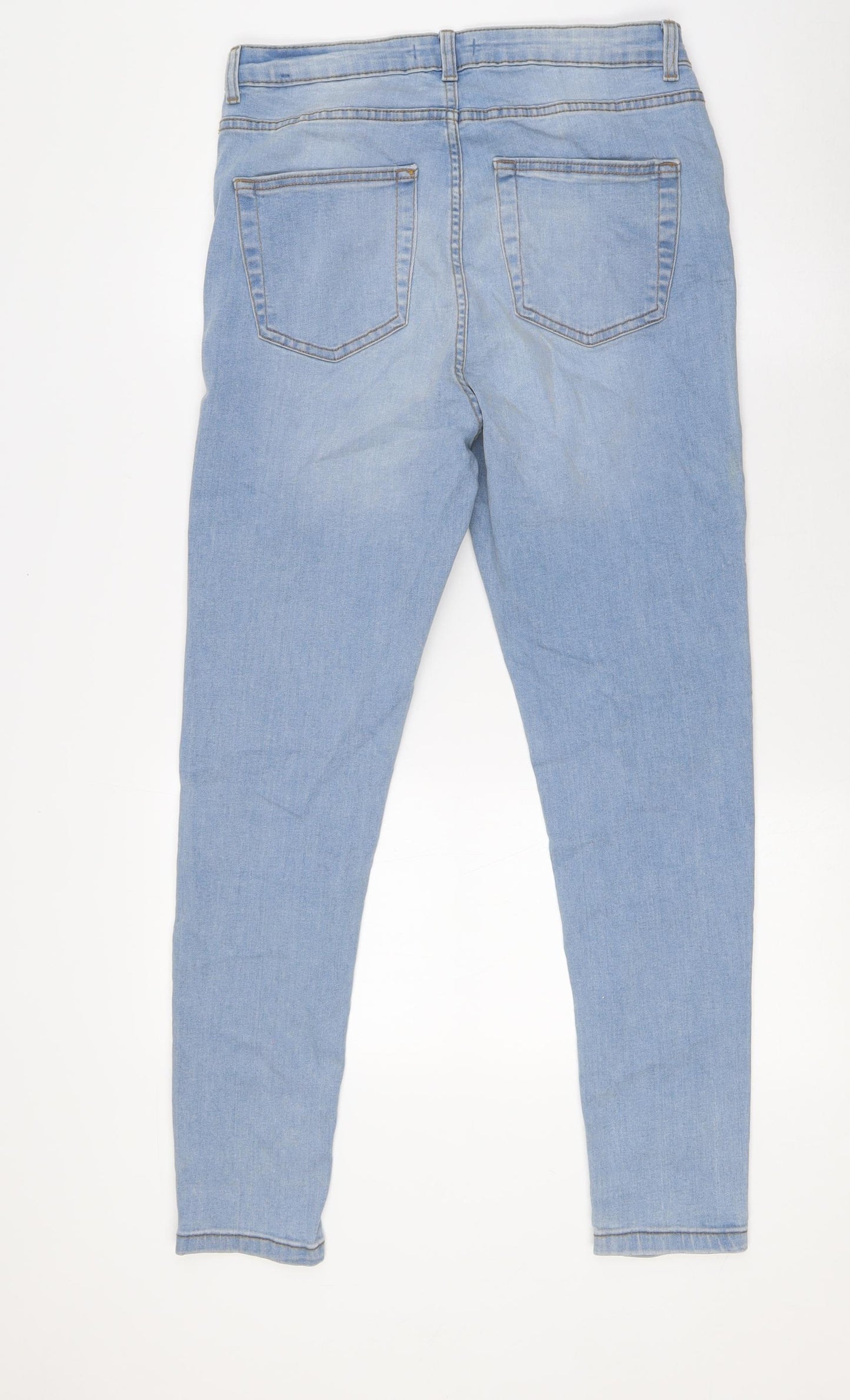Denim Co Womens Blue Cotton Skinny Jeans Size 16 L28 in Regular Button