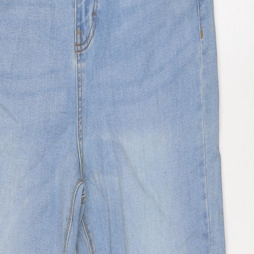 Denim Co Womens Blue Cotton Skinny Jeans Size 16 L28 in Regular Button