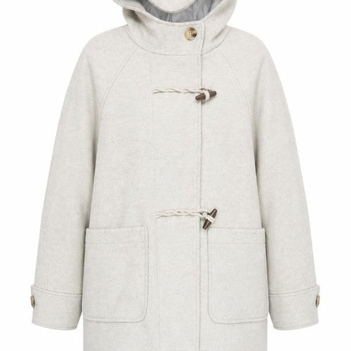 Marks and Spencer Womens Beige Overcoat Coat Size 12 Zip - Hooded