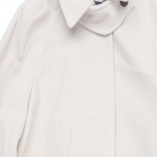 Marks and Spencer Womens Beige Overcoat Coat Size M Button