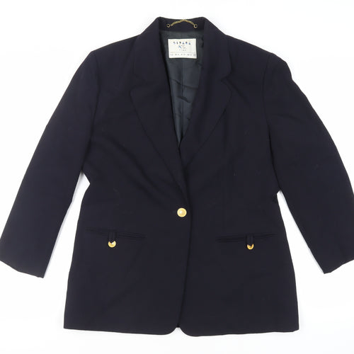 Separa Womens Blue Jacket Blazer Size 14 Button - Vintage