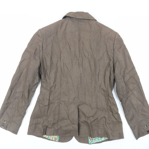 Per Una Womens Brown Jacket Blazer Size 12 Button