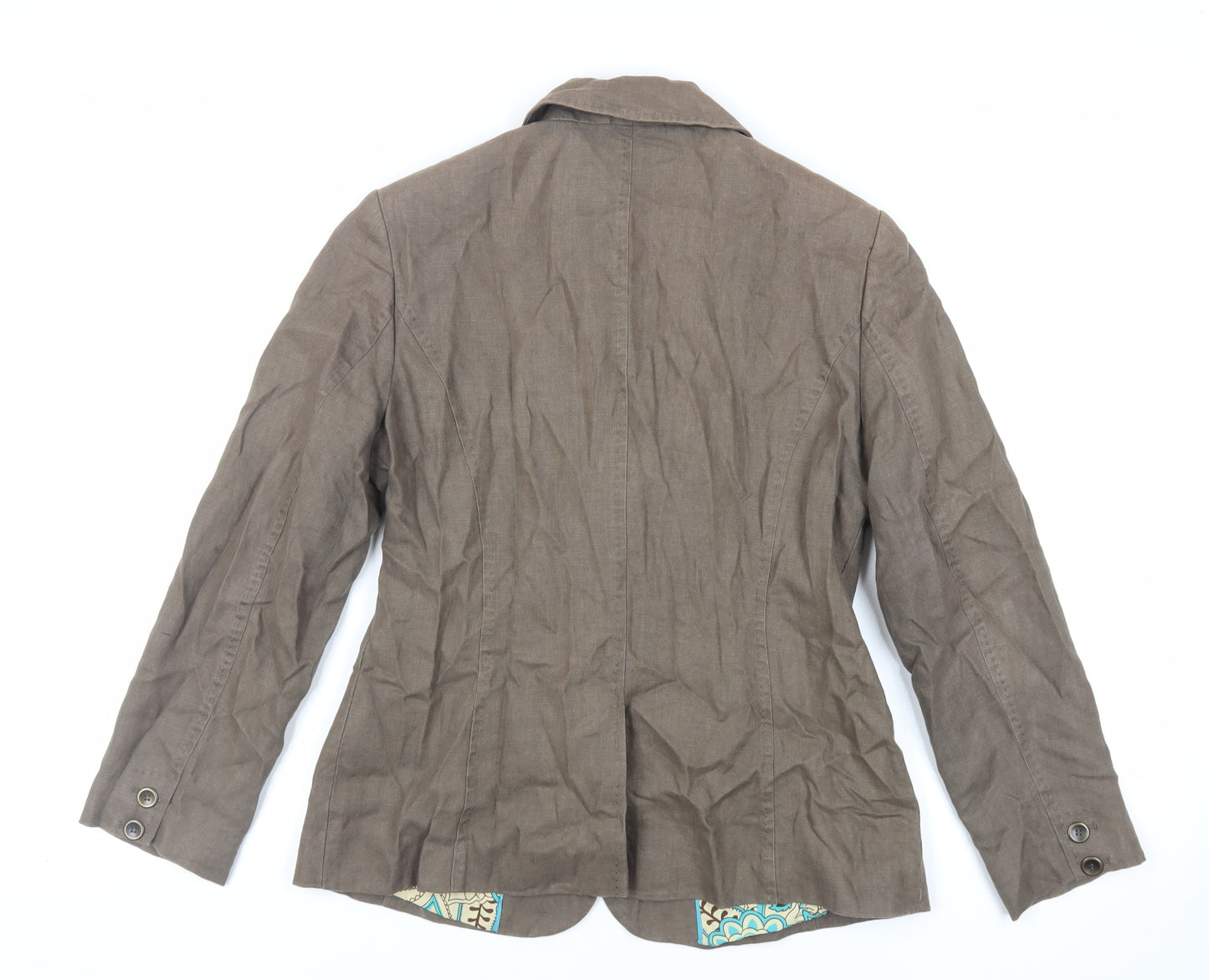 Per Una Womens Brown Jacket Blazer Size 12 Button