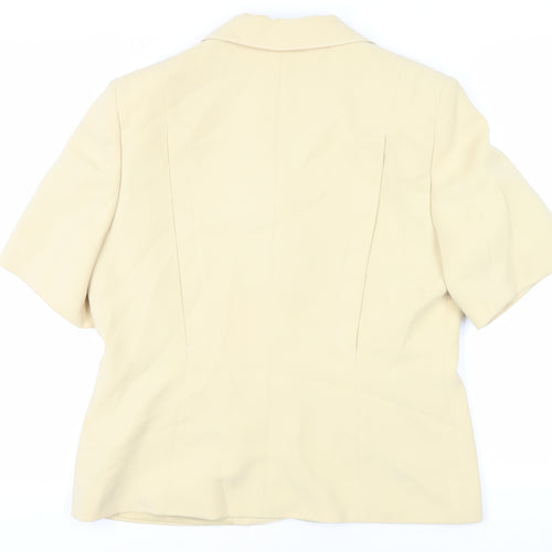 Country Casuals Womens Yellow Jacket Blazer Size 16 Button