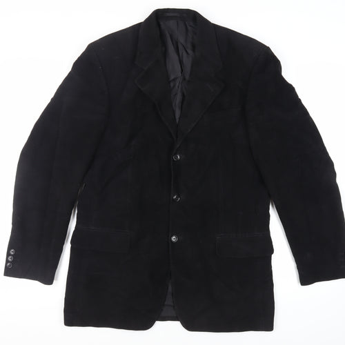 Burton Mens Black Cotton Jacket Blazer Size 40 Regular