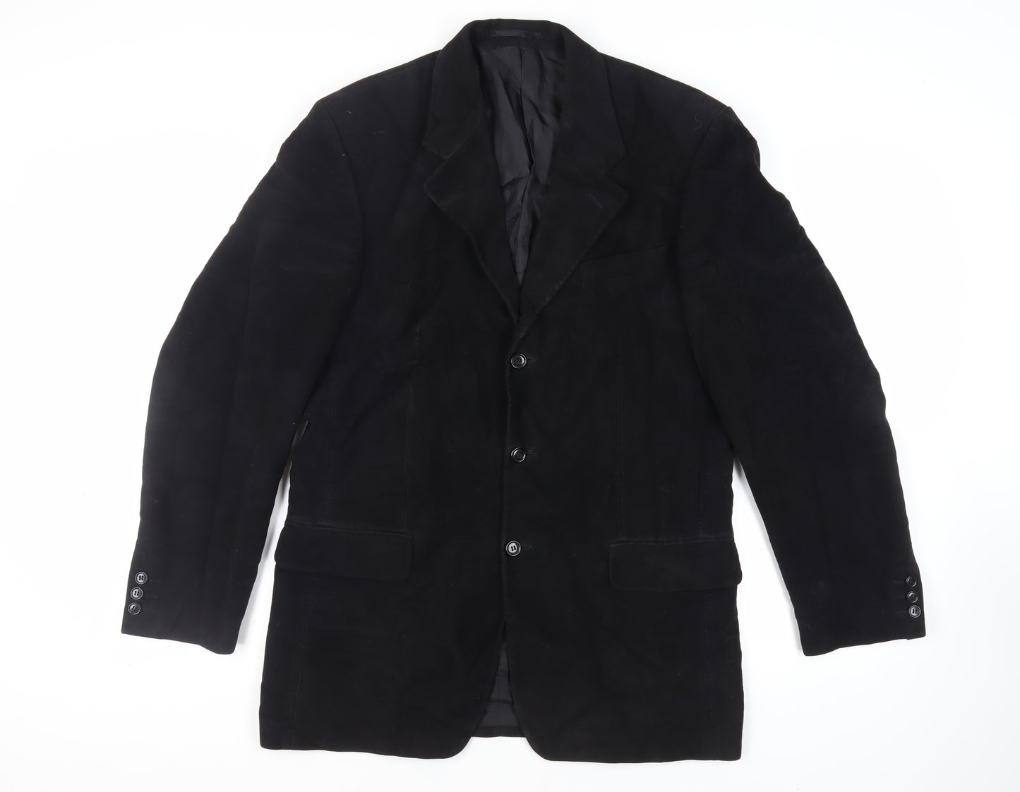 Burton Mens Black Cotton Jacket Blazer Size 40 Regular