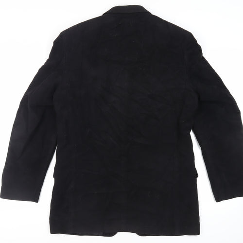 Burton Mens Black Cotton Jacket Blazer Size 40 Regular