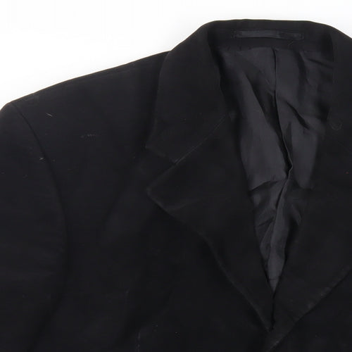Burton Mens Black Cotton Jacket Blazer Size 40 Regular