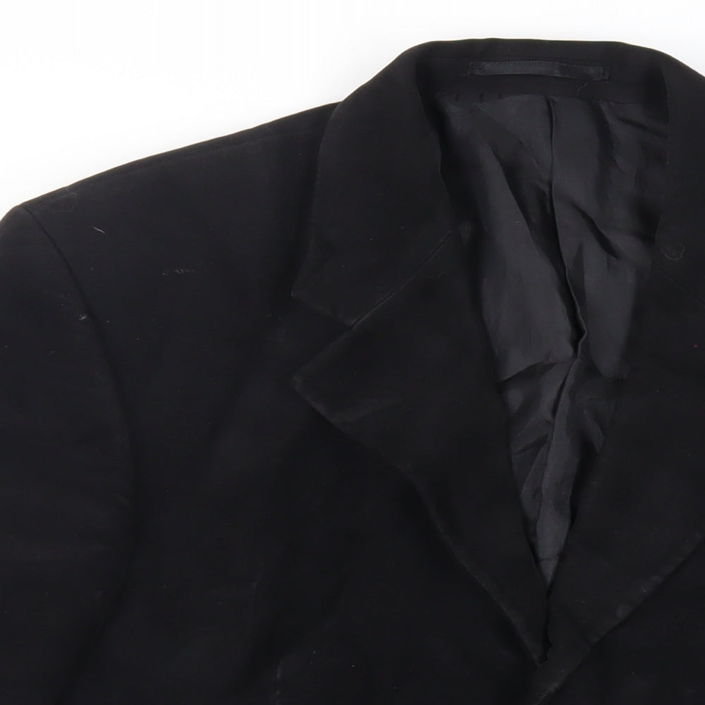 Burton Mens Black Cotton Jacket Blazer Size 40 Regular