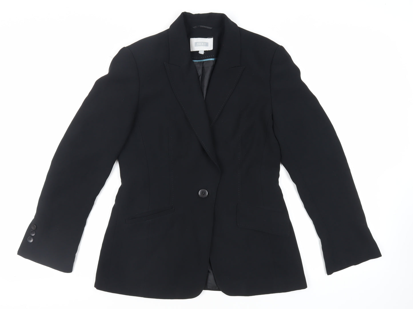 NEXT Womens Black Jacket Blazer Size 10 Button