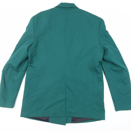 Zara Womens Green Jacket Blazer Size L Button