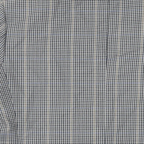 Charly O'Brian Mens Grey Plaid Polyester Jacket Blazer Size 42 Regular