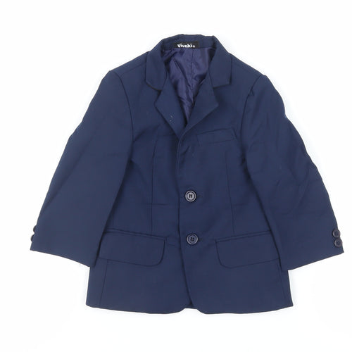 VivaKi Boys Blue Jacket Blazer Size 2 Years Button