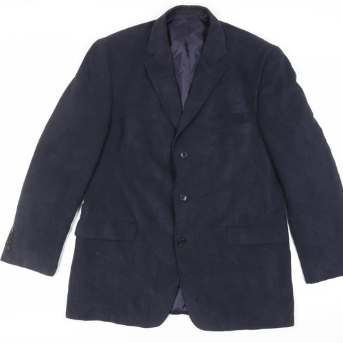 Marks and Spencer Mens Blue Polyester Jacket Blazer Size 42 Regular