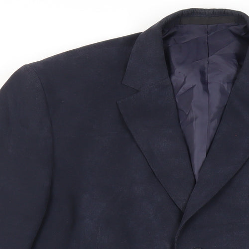 Marks and Spencer Mens Blue Polyester Jacket Blazer Size 42 Regular