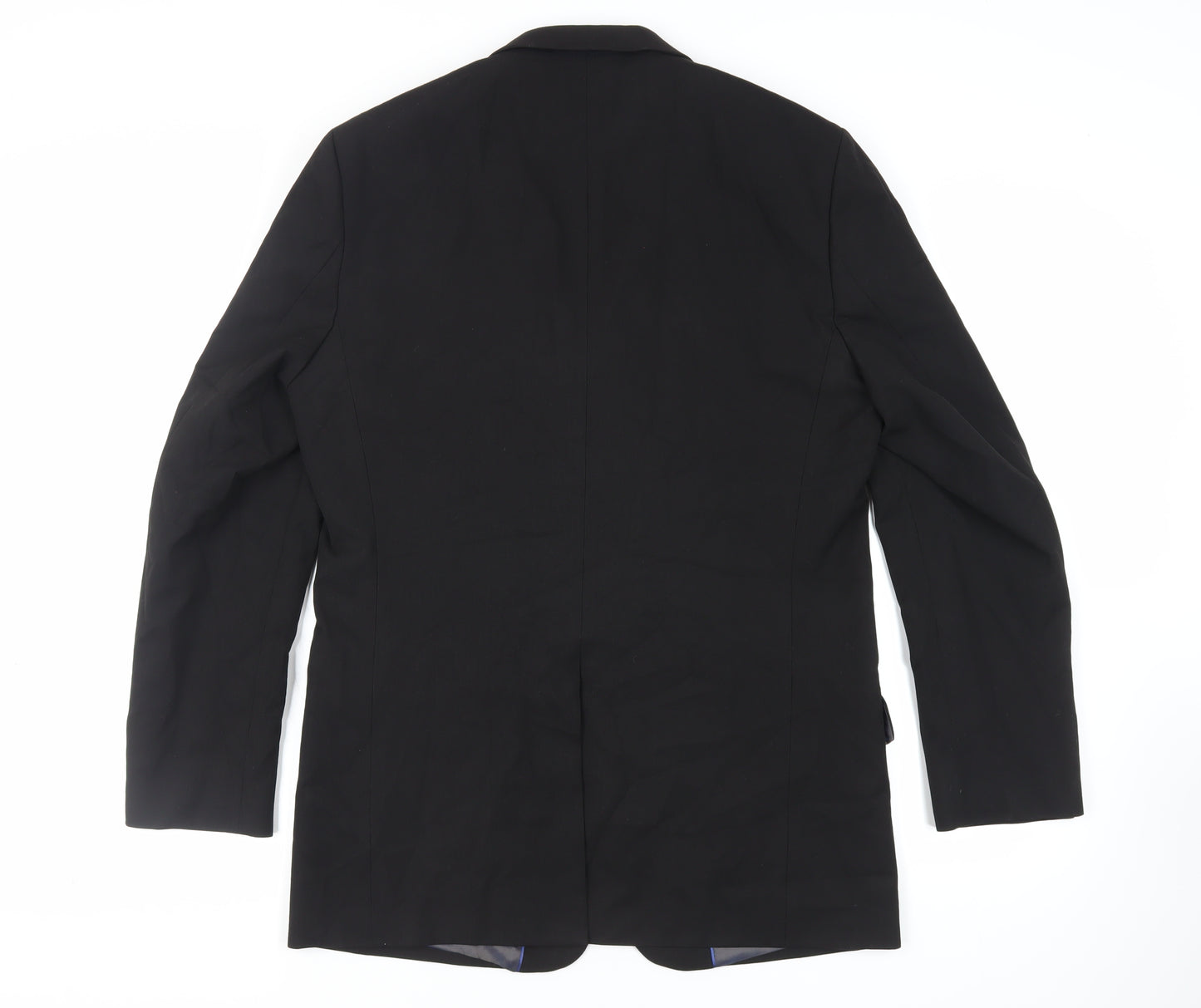 River Island Mens Black Polyester Jacket Suit Jacket Size 40 Regular