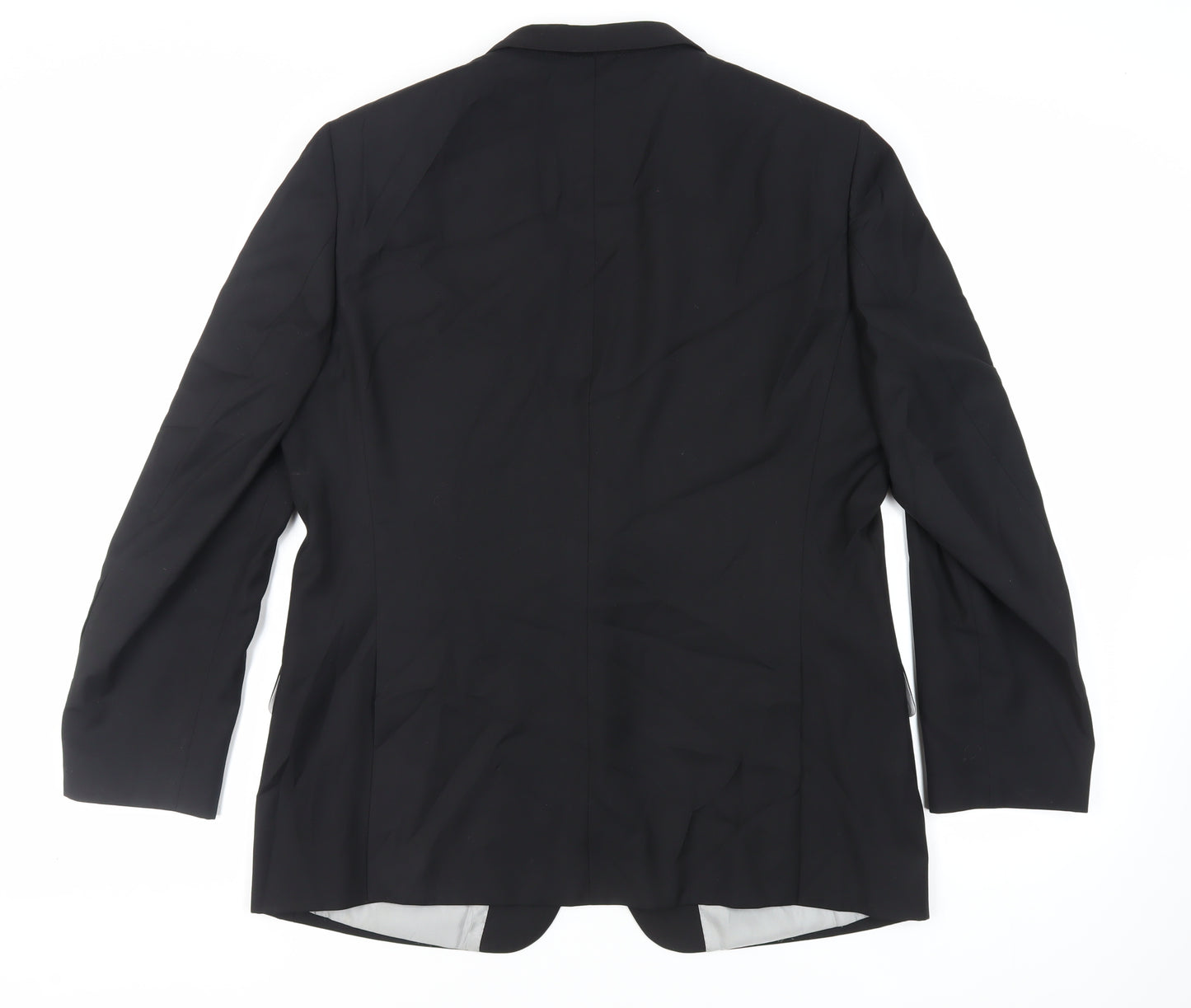 Topman Mens Black Polyester Jacket Suit Jacket Size 44 Regular
