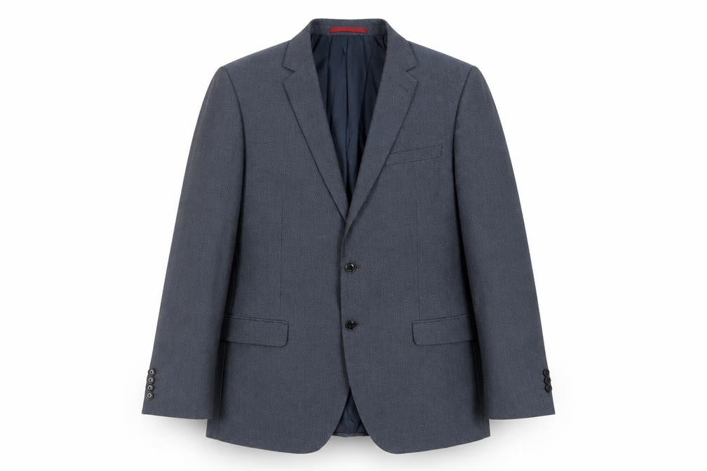 Burton Mens Blue Polyester Jacket Suit Jacket Size 44 Regular