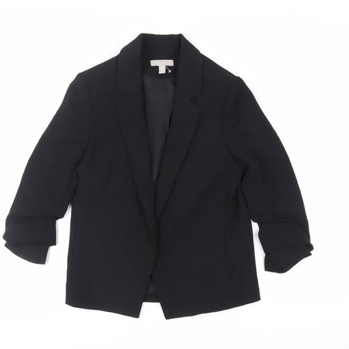 H&M Womens Black Jacket Blazer Size 8 - Open