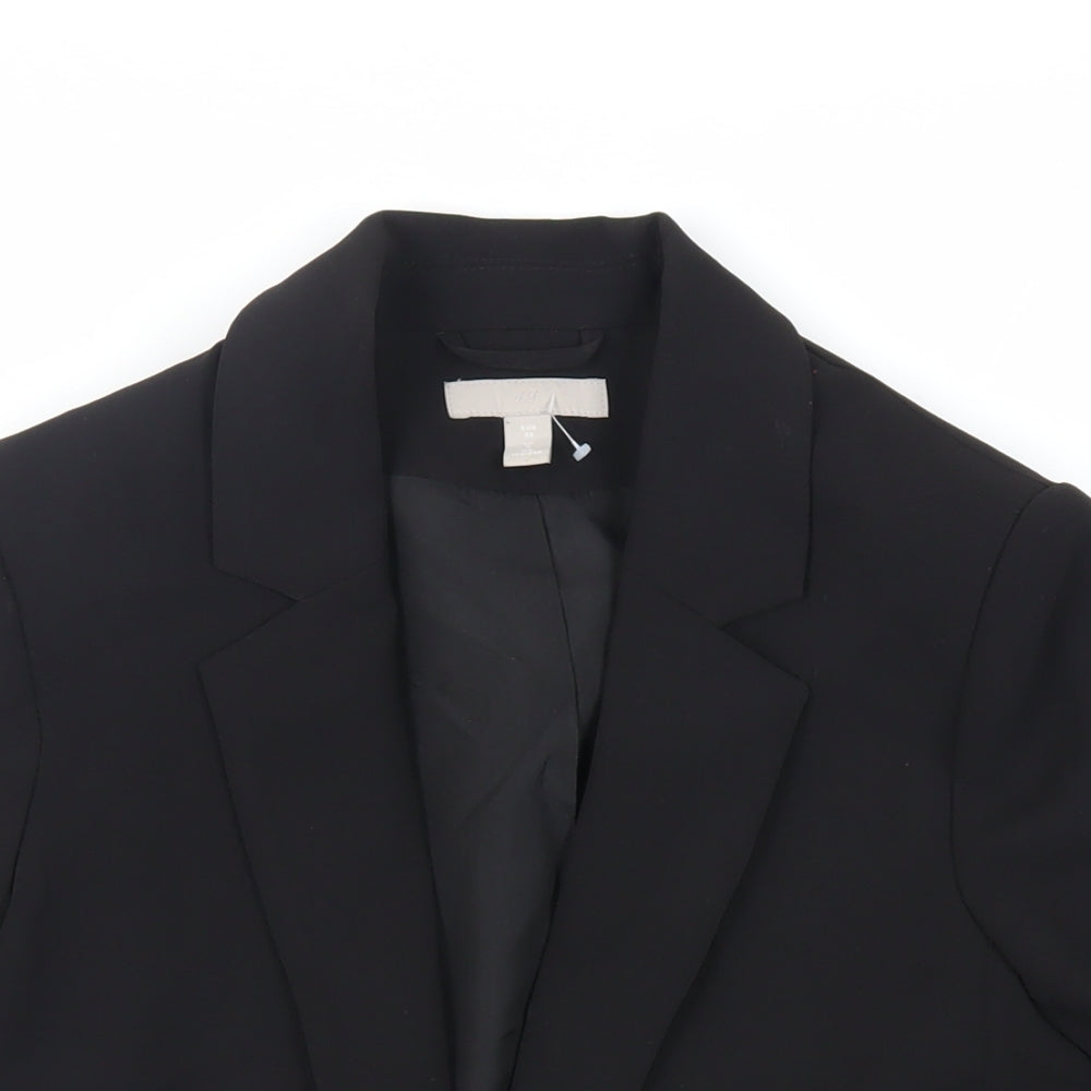 H&M Womens Black Jacket Blazer Size 8 - Open