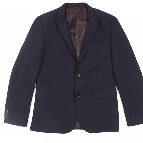 NEXT Mens Blue Polyester Jacket Suit Jacket Size 40 Regular