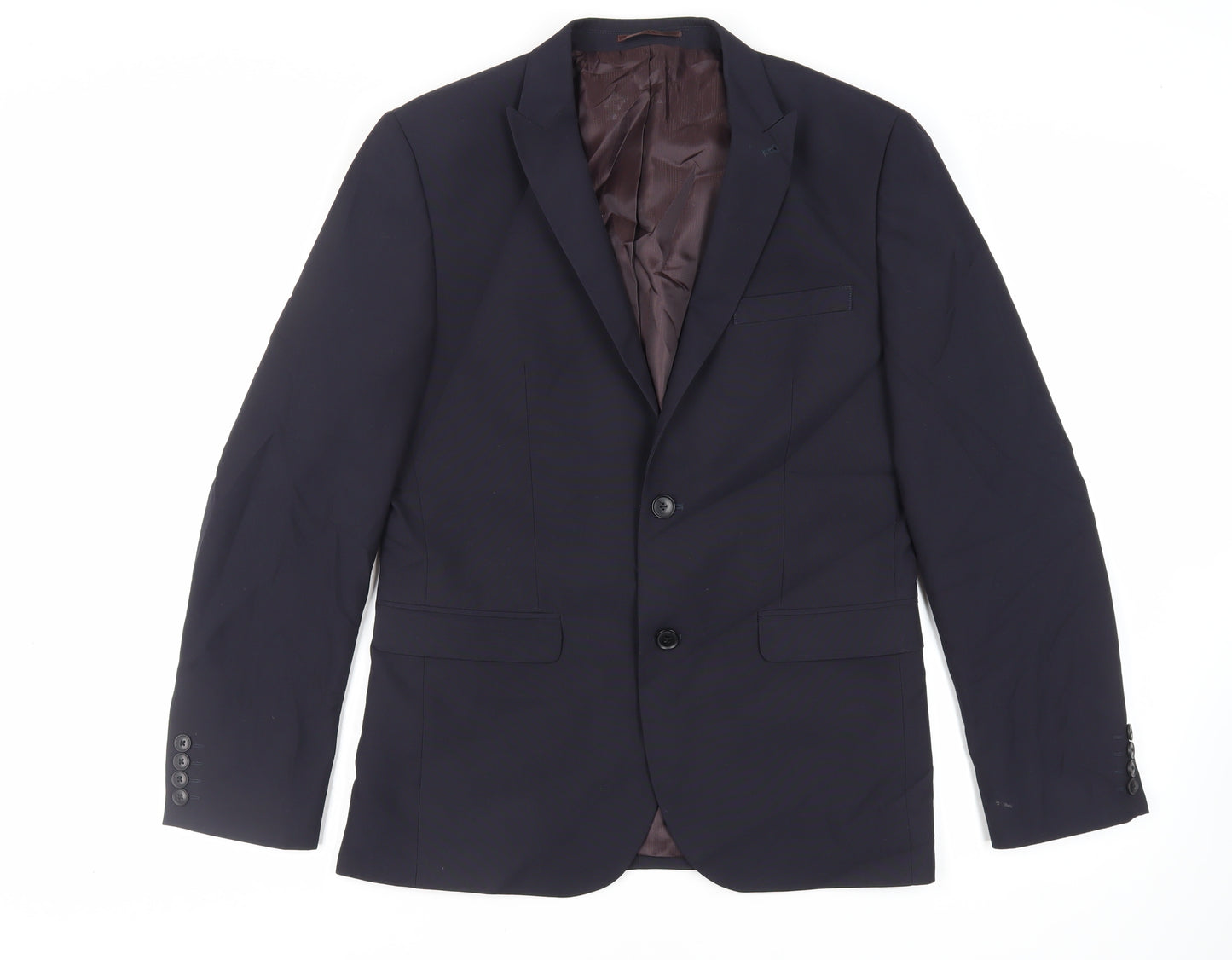 NEXT Mens Blue Polyester Jacket Suit Jacket Size 40 Regular
