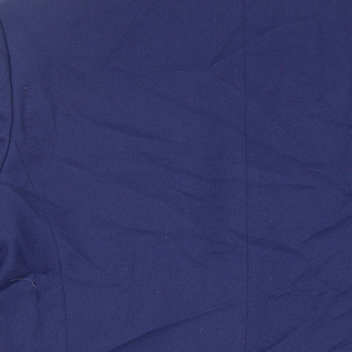 H&M Mens Blue Polyester Jacket Blazer Size 44 Regular