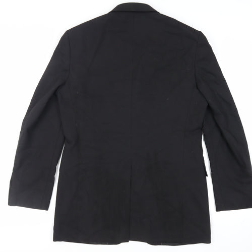 Marks and Spencer Mens Black Polyester Jacket Suit Jacket Size 40 Regular