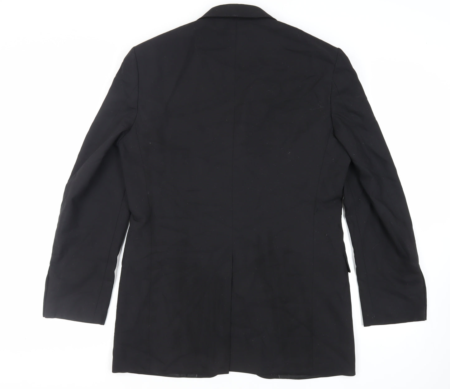 Marks and Spencer Mens Black Polyester Jacket Suit Jacket Size 40 Regular