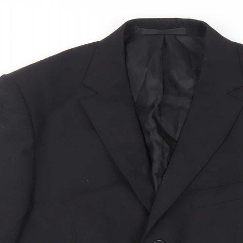 Marks and Spencer Mens Black Polyester Jacket Suit Jacket Size 40 Regular