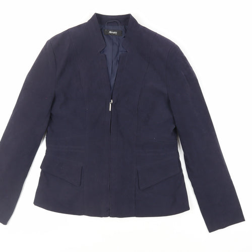 Alexara Womens Blue Jacket Size 12 Zip