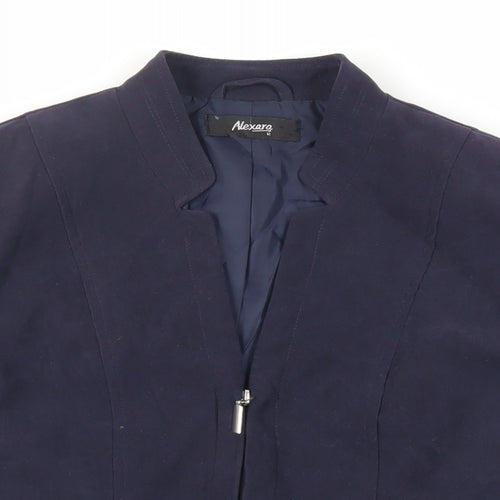 Alexara Womens Blue Jacket Size 12 Zip