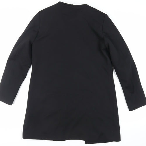 H&M Womens Black Overcoat Coat Size 10 - Open