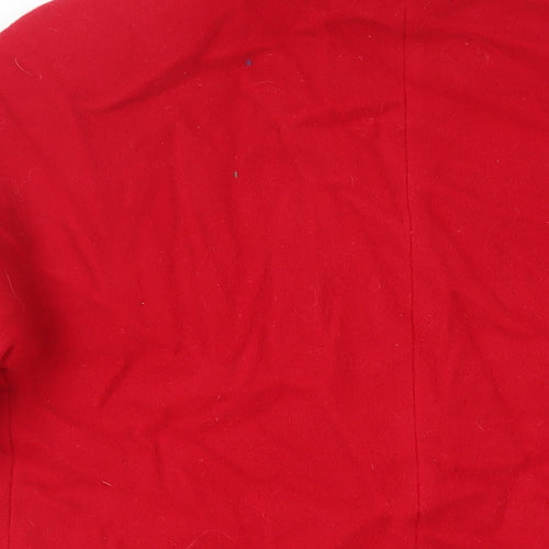 Astraka Womens Red Overcoat Coat Size 10 Button - Vintage