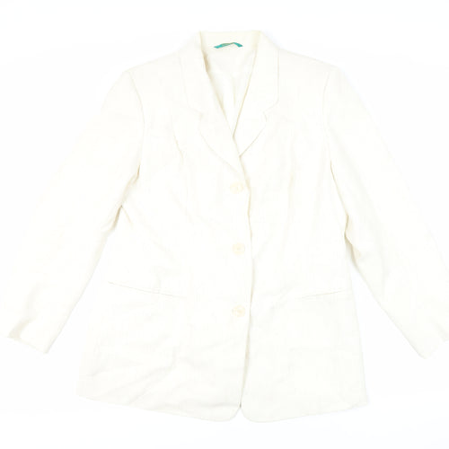 Canda Womens Ivory Jacket Blazer Size 18 Button