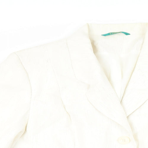 Canda Womens Ivory Jacket Blazer Size 18 Button