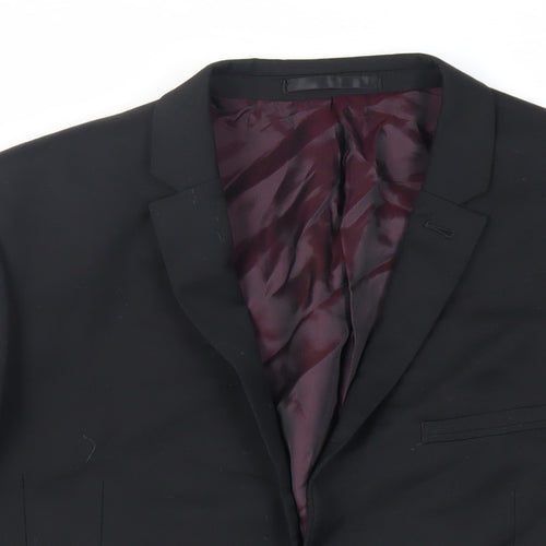 NEXT Mens Black Polyester Jacket Suit Jacket Size 40 Regular