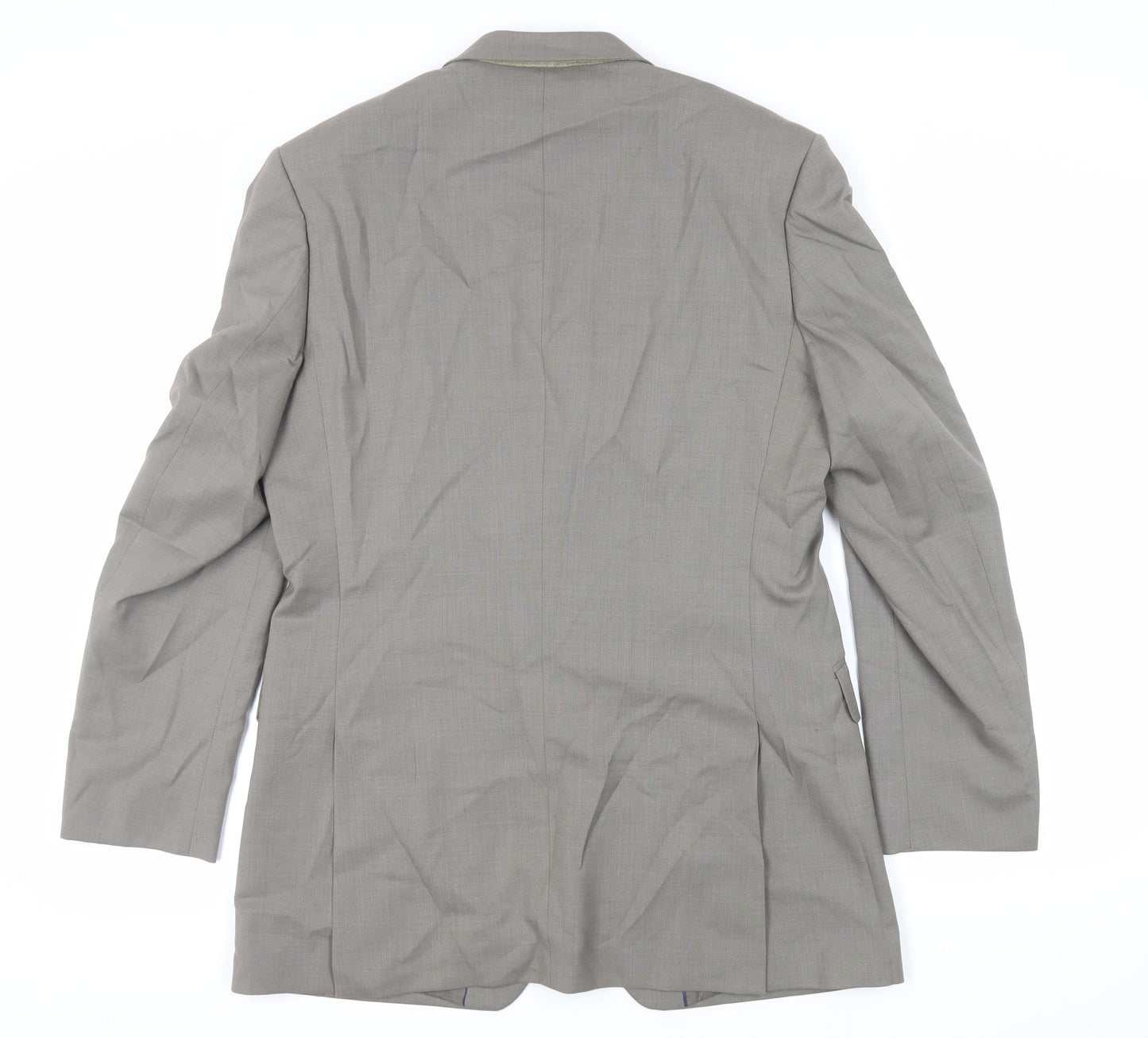 Burton Mens Grey Wool Jacket Suit Jacket Size 40 Regular