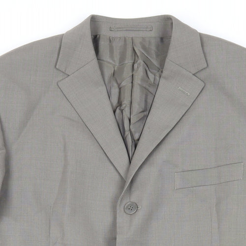 Burton Mens Grey Wool Jacket Suit Jacket Size 40 Regular