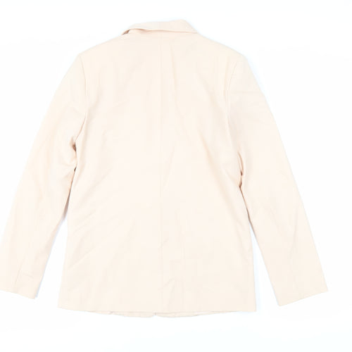 Topshop Womens Pink Jacket Blazer Size 6 Button
